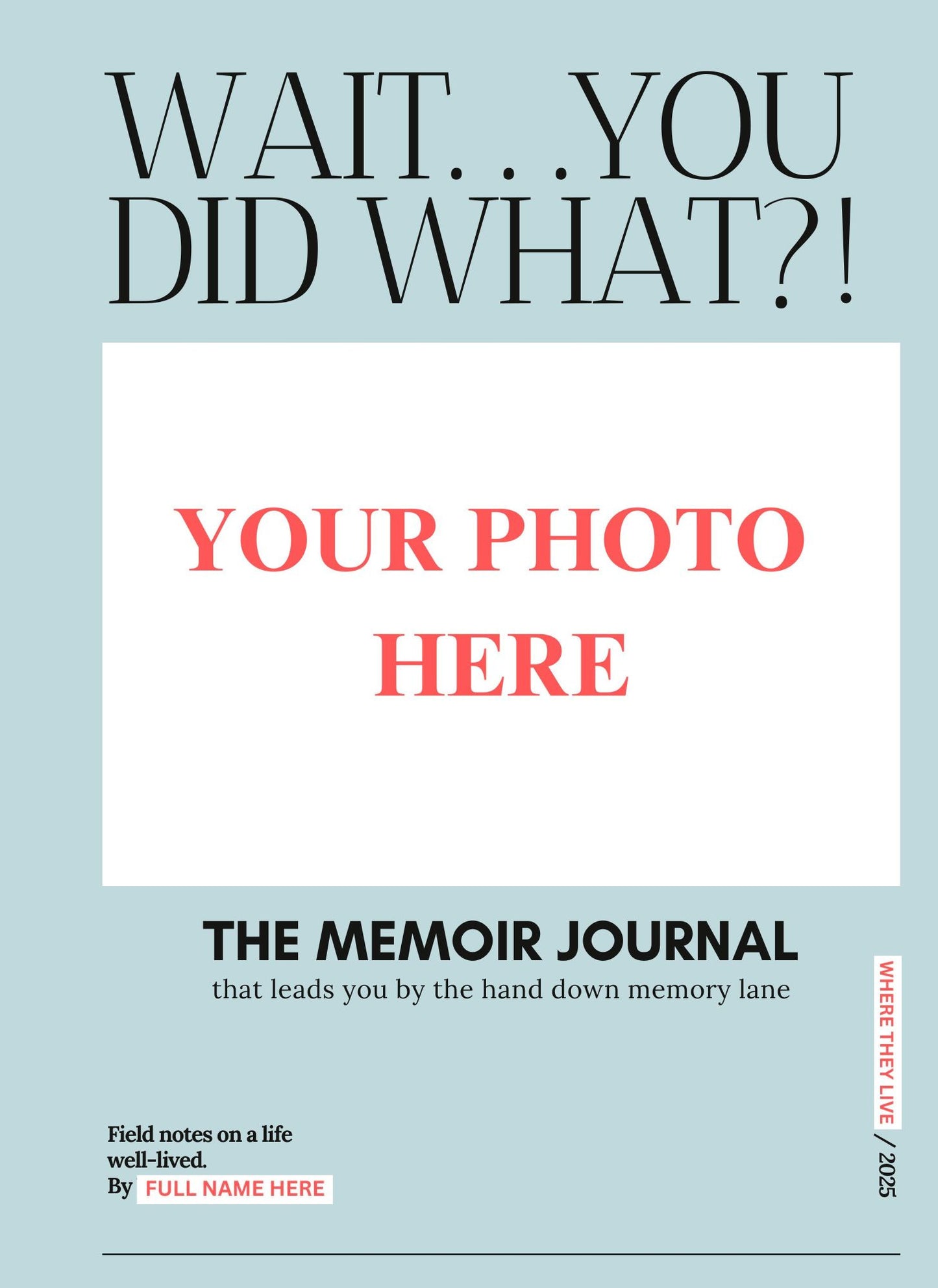 MEMOIR JOURNAL - Create your own cover